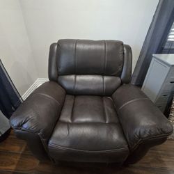 Leather Dark Brown RECLINER 