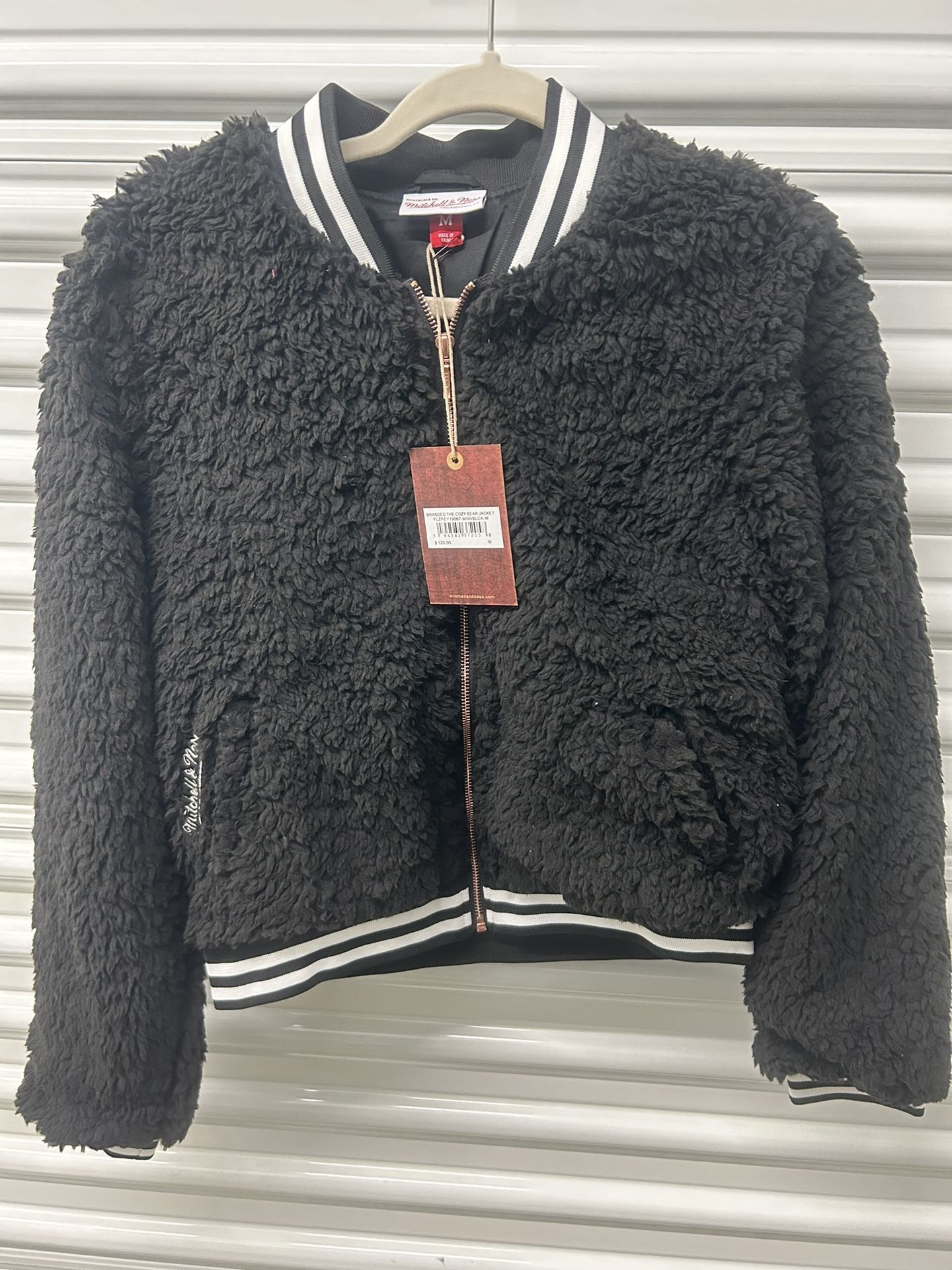Mitchell & Ness Women’s Jacket Sz M Black New $120