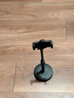 Desktop Phone Stand Holder with Weighted Base Adjustable Microphone Mount