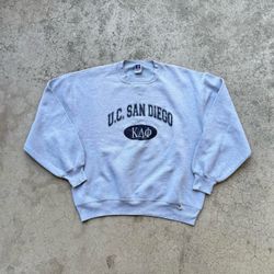 Vintage 90’s UC SAN DIEGO Russell Athletic  Gray Crewneck Sweater