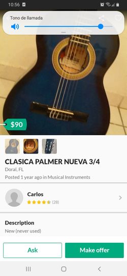 Clásica palmer nueva 3/4