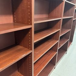 5 Identical Bookcases In Excellent Conditio Of Cherry Laminated Wood  Each For