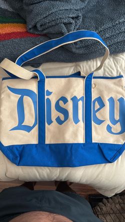 Disney Canvas Tote Bag Blue and White