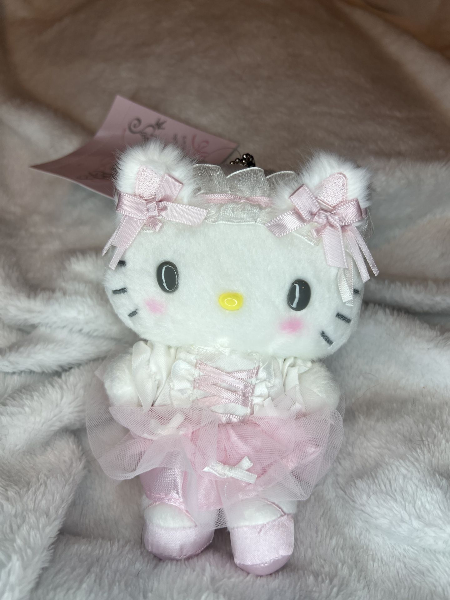 Sanrio Hello kitty White Cat Ballerina Design Plush Doll Mascot