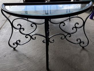 Half circle glass Table