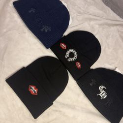 Chrome heart beanies