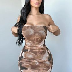 Fashion Nova Brown Mini Dress