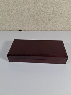 Wood Watch Storage Display Box Cherry Finish Velvet Lined Jewelry Organizer