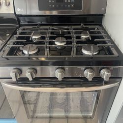 5 Burner’s Black Stainless LG Gas Stove FOR SALE!!!