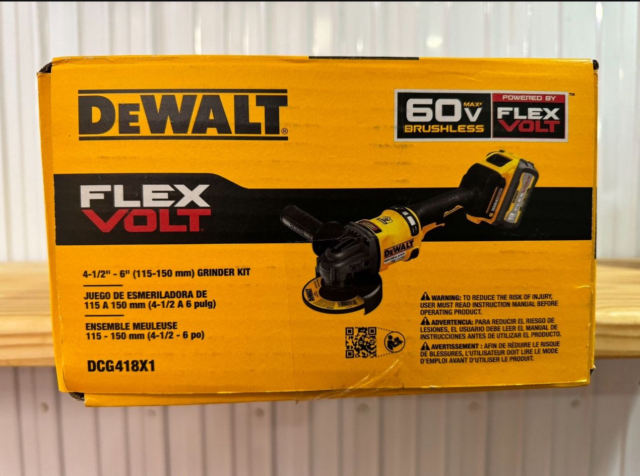 🚨🔥Dewalt FLEXVOLT 60V MAX 4.5-6” Grinder Kit w/ 1 FLEXVOLT 9.0Ah Battery, Charger & Bag