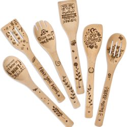Wooden Cooking Spoons Set 6pcs