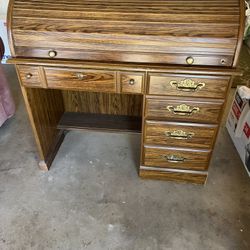 Real Oak Roll Top Desk