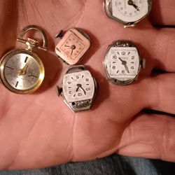 5 Antique Windup Watches All Different