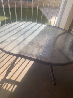 Glass Patio Table
