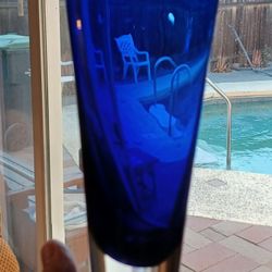 Cobalt Deep Blue Cocktail Glass