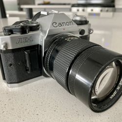 Canon AE-1 Camera US Navy Edition With 135mm Lens 