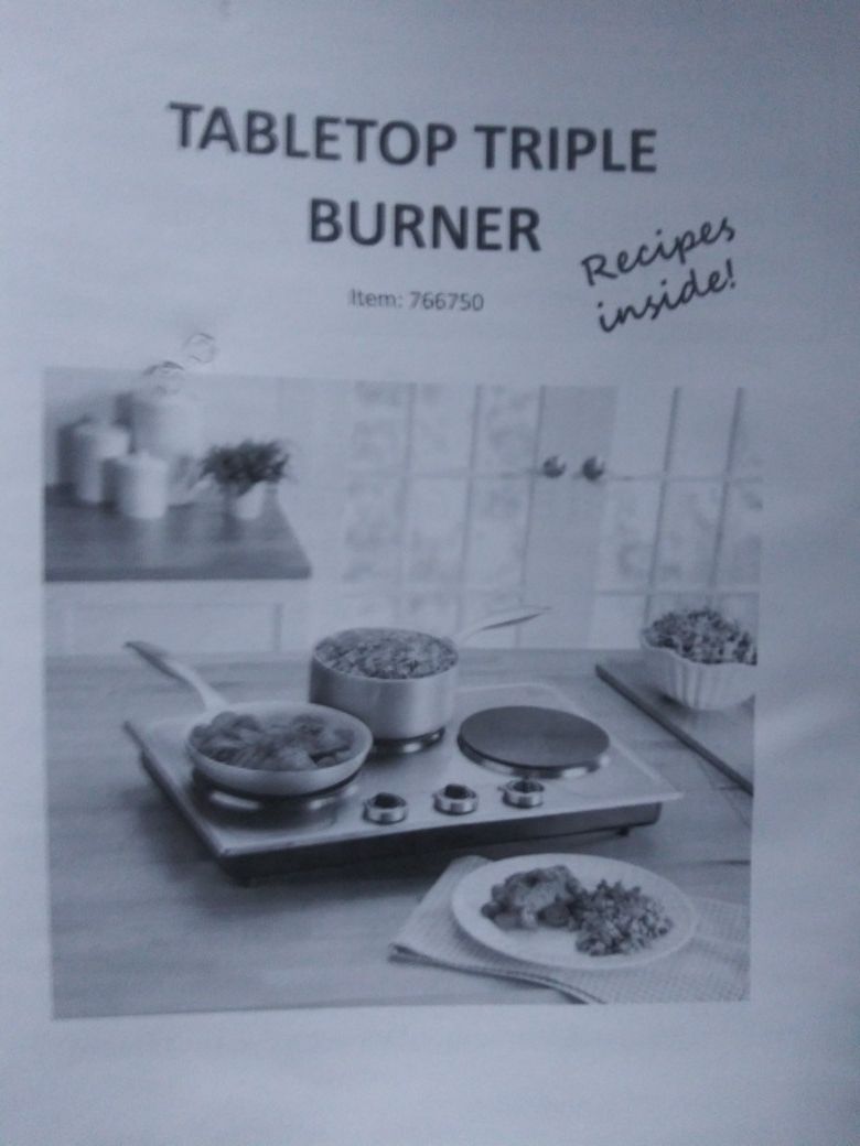Tabletop Triple Burner Intertek