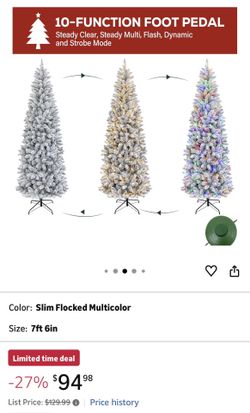 6 FT Pre-Lit Slim tree (not Snow Flocked)