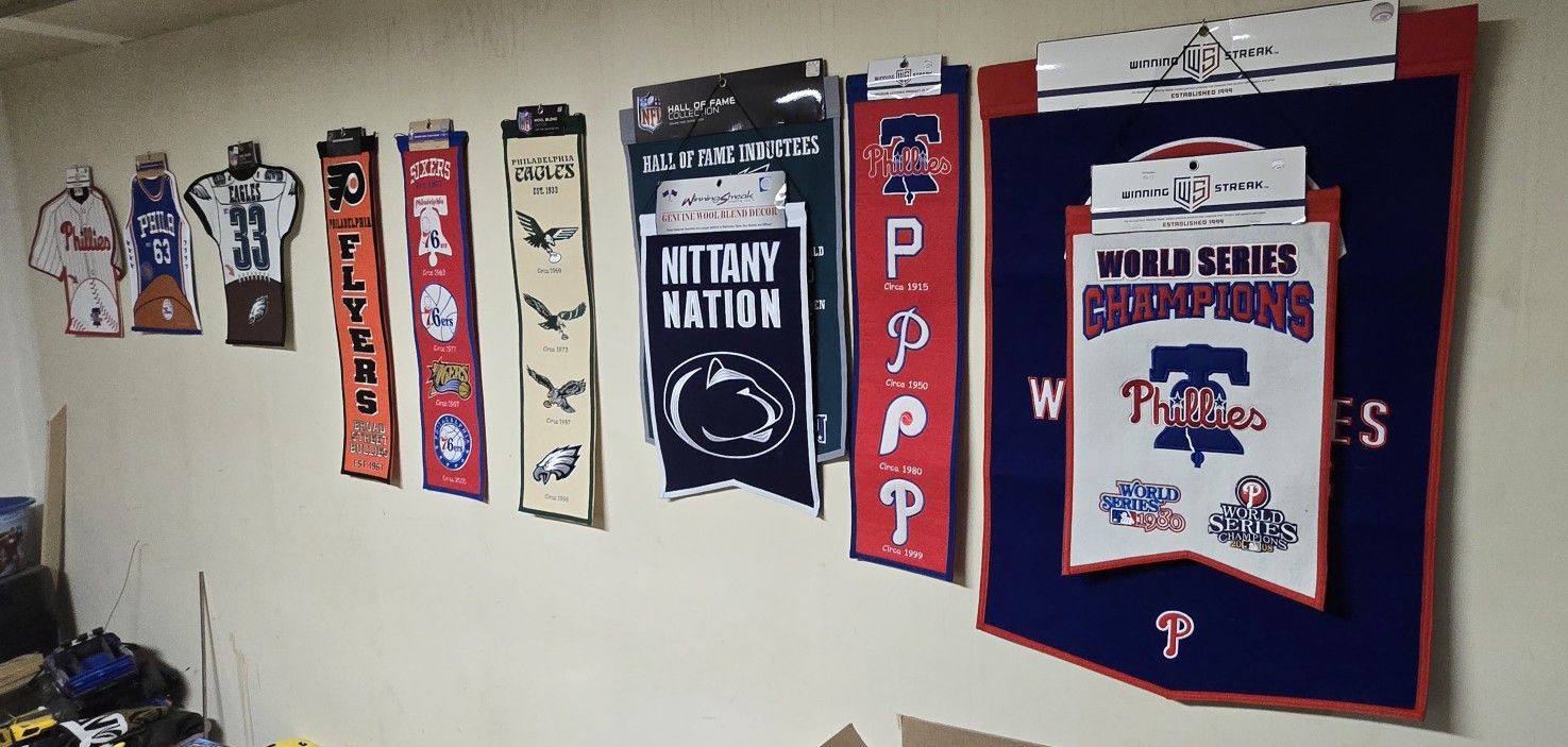 Philly Sports Teams Wool Banners