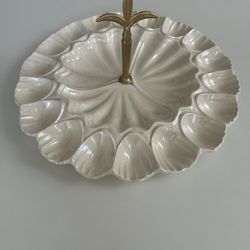 Vintage Serving Tray And Vase 