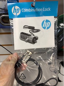 HP Combination Laptop Lock - Security Cable Lock - 4-Digit Combination