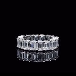 9.4 CT Emerald Eternity Band Size 6 & 8