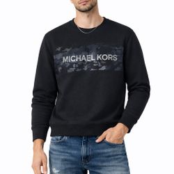 Michael Kors Black Camo Pattern Crewneck Sweatshirt Size M