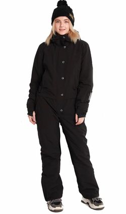 Womens One Piece Ski Suit Colorful Snowboard Snowsuits Jumpsuits Waterproof Hooded Warm Jackets Winter Outdoor(size XL)