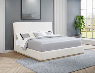$479 Boucle Upholstered king frame