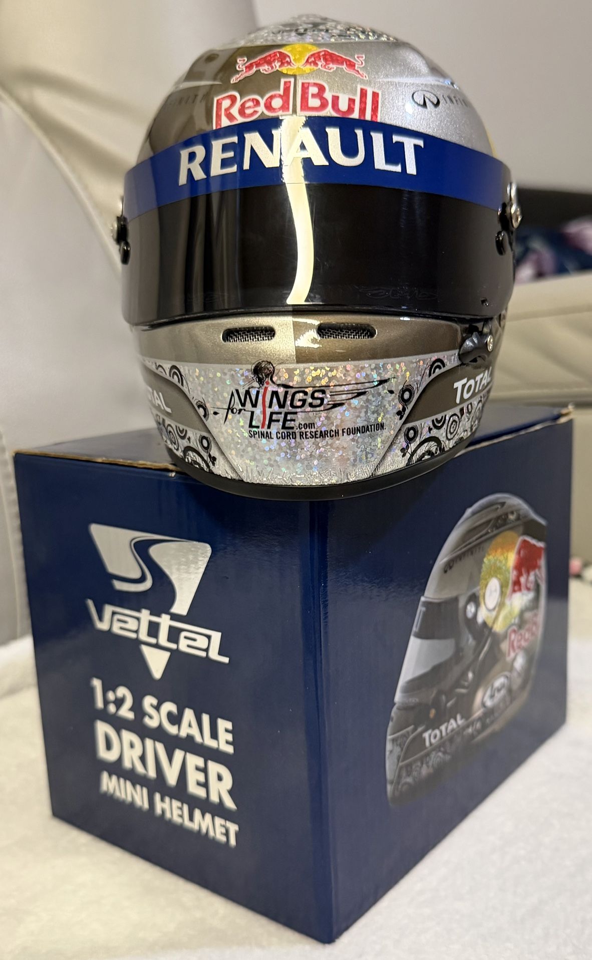 Sebastian Vettel 2010 Red Bull Racing F1 Abu Dhabi Helmet Replica 1/2 Scale Rare