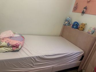 Pink twin size bed