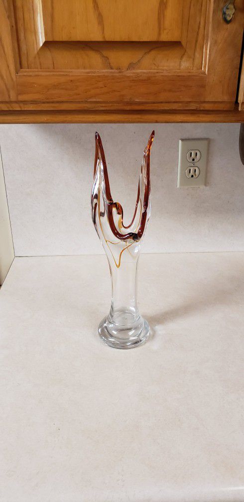 Cool Abstract Glass Hand Blown Vase