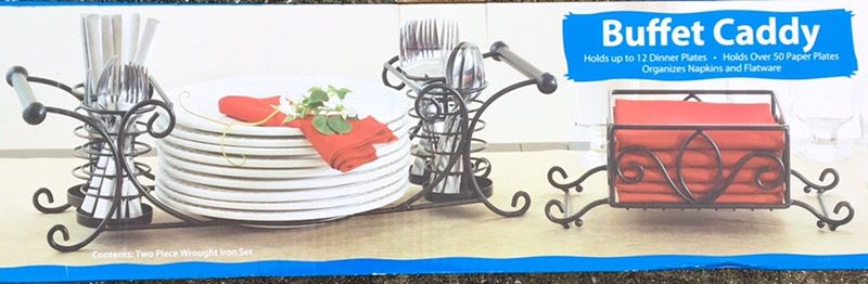 Sams Club Buffet Caddy 2 piece wrought iron set