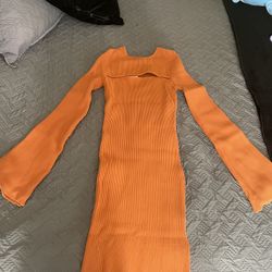 Orange Bodycon Dress