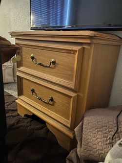 Set of two wooden drawers
