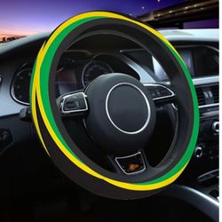 Jamaican Flag Steering Wheel Cover 