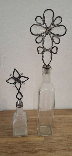 Decorative Bottles With Crystal Toppers