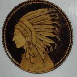 PYROGRAPHY WALL ART PLAQUE 12"