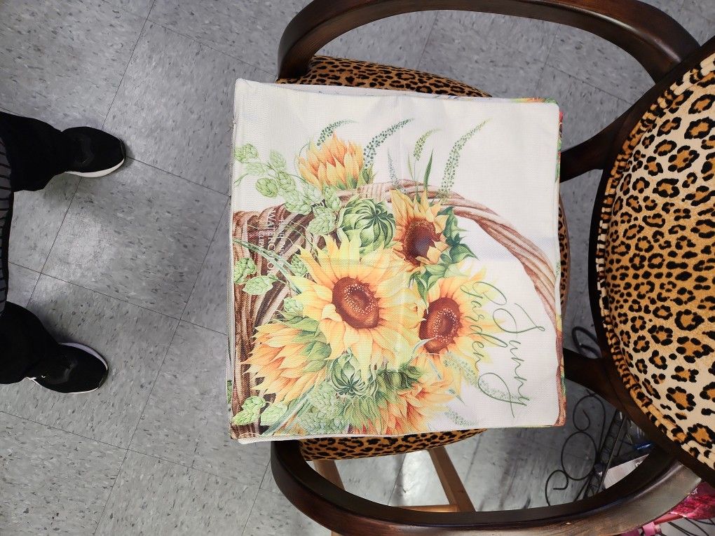 Sunflower Theme 18"x18" Pillow - Cover