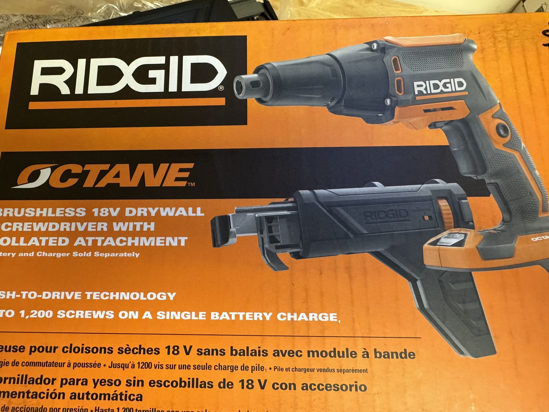 RIDGID 18V Brushless Cordless Drywall Screwdriver with Collated Attachment (Tool Only