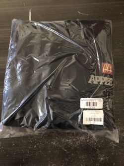 Travis Scott x McDonald s Apple Pie Hoodie Washed Black for Sale
