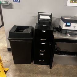 Slim File Cabinet / Trash Can