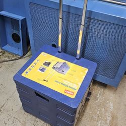 Folding rolling utility crate cart