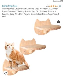Wall Mounted Cat Shelf Cat Climbing Shelf Wooden Cat Climber Frame Cats Wall Climbing Shelves  