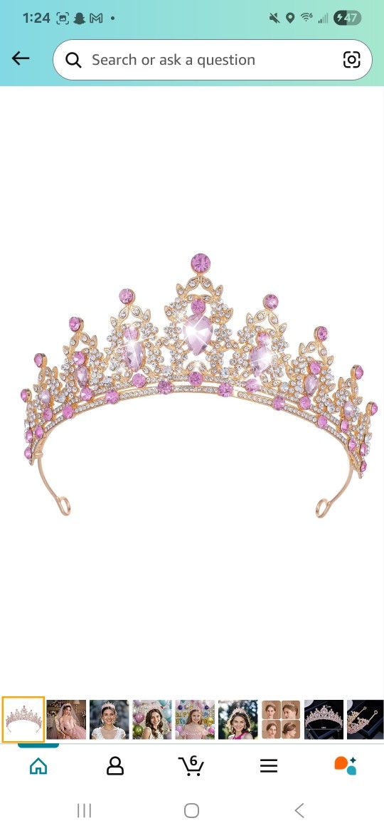 FORSEVEN Crystal Tiaras and Crowns for Women - Wedding and Birthday Party Princess Crown Hair Accessories - Bride Rhinestone Headband