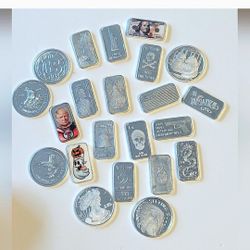 8 Gram Random .999 Fine Silver Bar Solid Silver Set Of 8 Gram Lot 