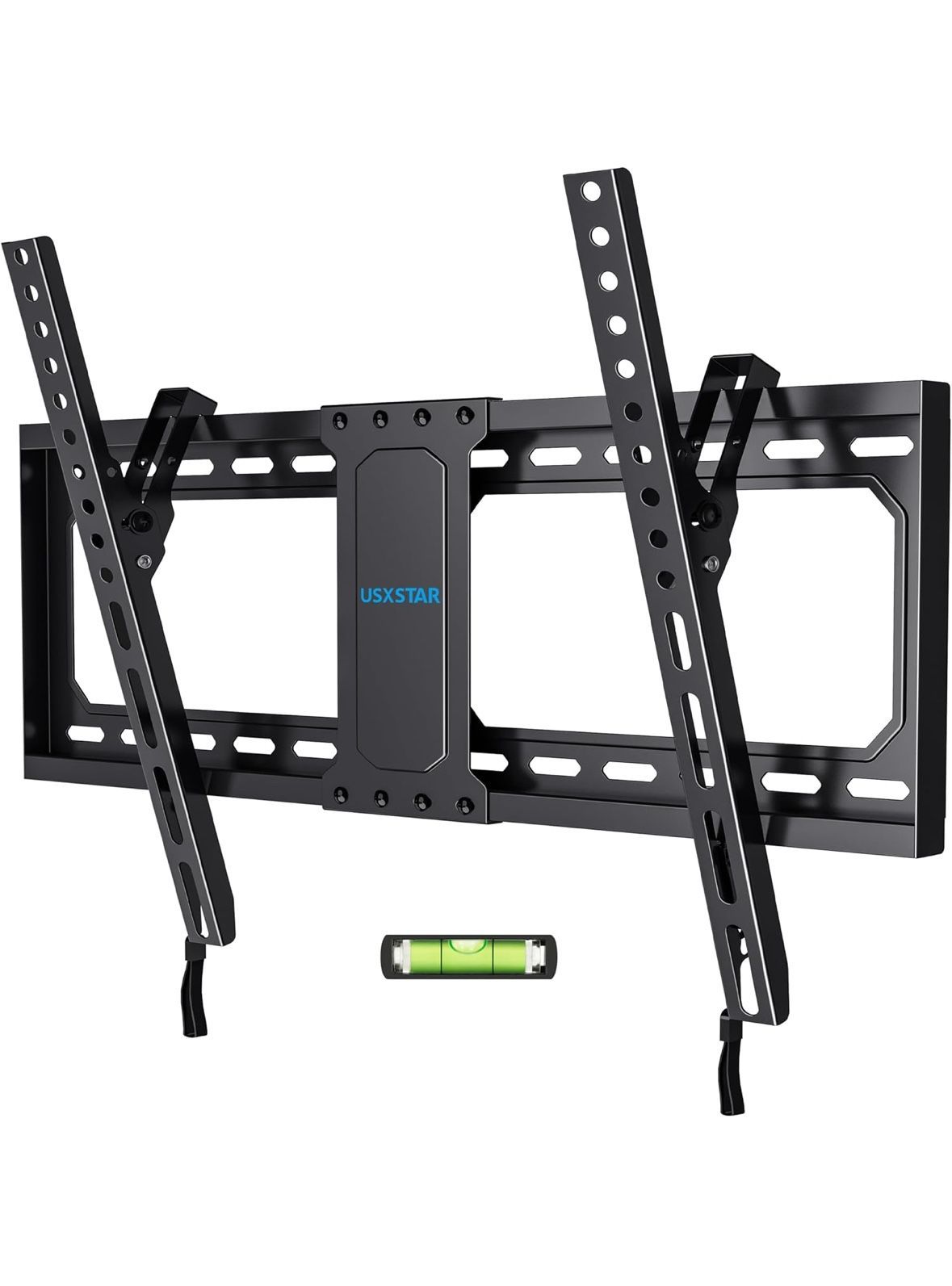 UL Listed Heavy Duty Tilting TV Wall Mount for 37-82 Inch Large TV, Slim Tilt TV Mount up to 24" Studs & 132 lbs, Low Profile Wall Mount TV Bracket wi