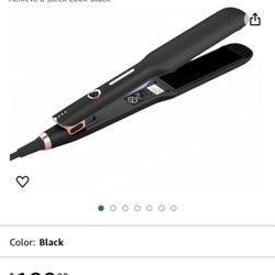 2-in-1 Hair Straightener Flat Iron, Straightener and Curler for All Hairstyles, Professional Hair Straightening,Flat Iron for One Pass to Achieve a Sl