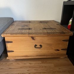 Wood Storage Chest/table