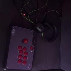Fight Stick And Gaming Headphones